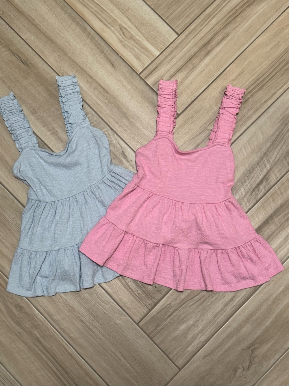 2 Altar’d State pink and blue Sleeveless Tops